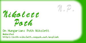 nikolett poth business card